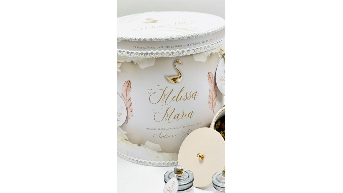 SET PRIMA BĂIȚĂ DUPĂ BOTEZ Ritualul blând al apei vegheat de nași Swan Feather 9